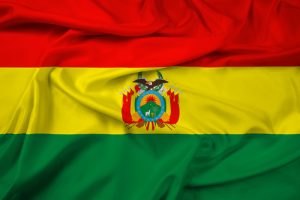 Waving Flag of Bolivia with Coat of Arms Waving Flag of Bolivia with Coat of Arms