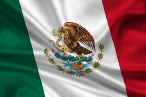 Mexico waving flag of mexico