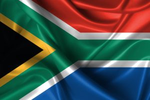 Wavy Flag of South Africa Realistic wavy flag of South Africa.